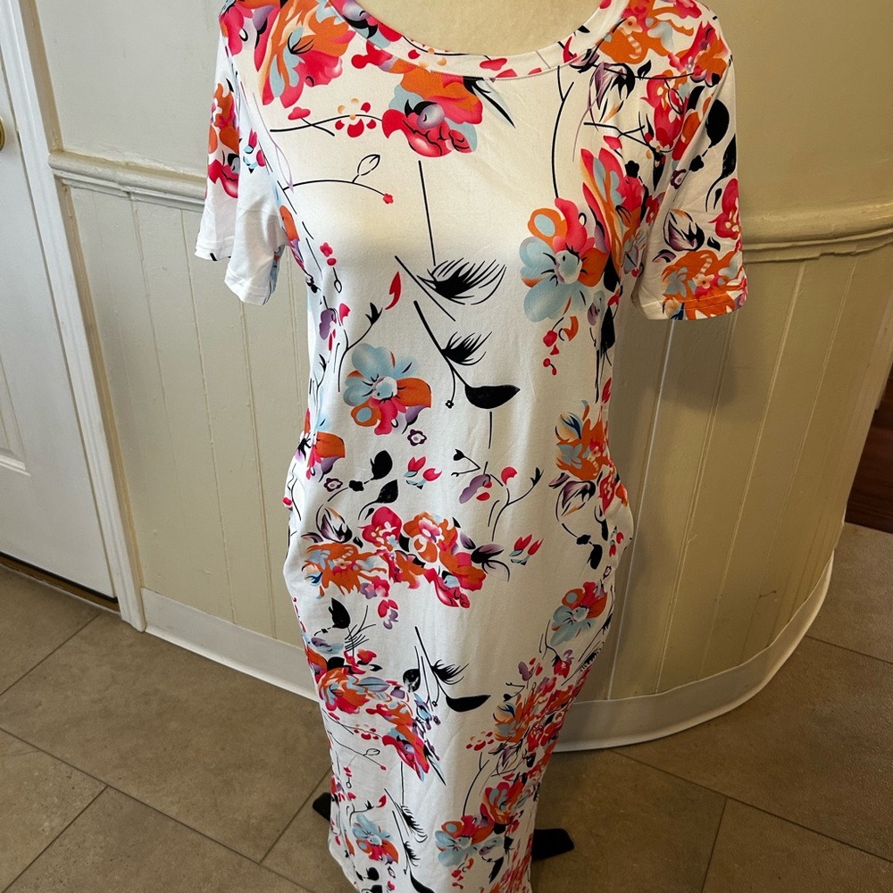 Naggoo Short Sleeve Split Maxi Dress With  Pockets/Small/NWT